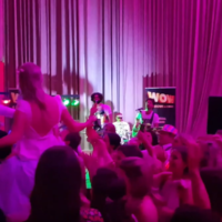 WOW Party Band Bride and Groom Get On The Crowds Shoulders!